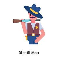 Trendy Sheriff Man vector