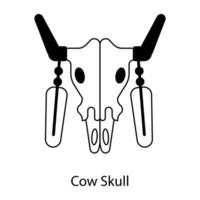 Trendy Cow Skull vector