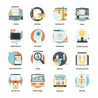 Web Design Flat Vector Icons Set