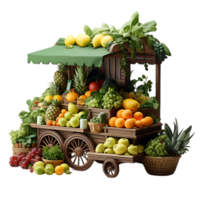 AI generated Grocery store illustration , grocery story clipart png