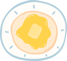 Pancake with butter illustration png