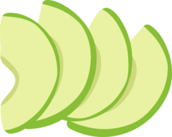 Avocat tranches illustration png