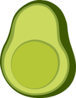 Cut Half avocado illustration png