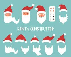 santas caras constructor vector