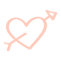 corazón con flecha elemento png