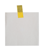 white paper glued with yellow tape png