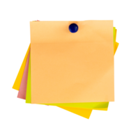 stack note paper with blue pin png