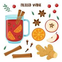Mulled wine cup vector