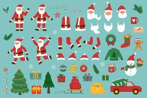 Santa Claus set vector