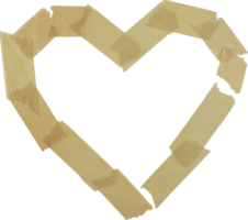 beige trasig hjärta tejp png