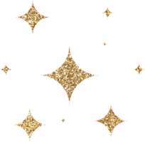 oro Brillantina estrellas png