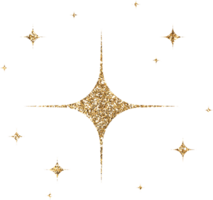 Gold Glitter Stars png