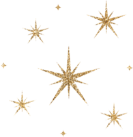 oro luccichio stelle png