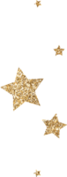 Gold Glitter Stars png