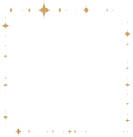 guld glitter fyrkant ram png