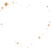 oro Brillantina corazón marco png