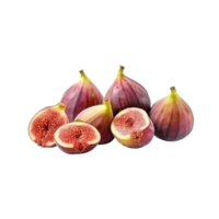 AI generated Organic fresh figs isolated on transparent background, created with generative AI png