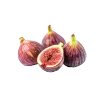 AI generated Organic fresh figs isolated on transparent background, created with generative AI png