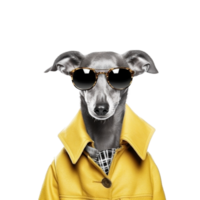 ai généré mode chien portrait isolé sur transparent arrière-plan, établi avec génératif ai png