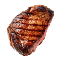 AI generated Freshly grilled piece of meat on transparent background created with generative AI technology png