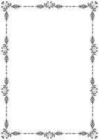 Frame and border vector element with vintage style divider. Decorative ornament design for page, frame, template, paper, new year card, certificate, wedding invitation.