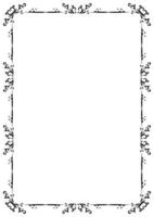 Frame and border vector element with vintage style divider. Decorative ornament design for page, frame, template, paper, new year card, certificate, wedding invitation.