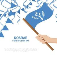 Kosrae Constitution Day background. vector