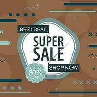 Flat colorful sale banner background. Abstract background. vector