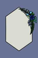 frame the border with an arrangement of leaves and flowers vector