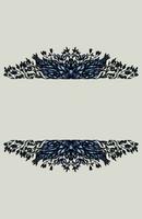 frame the border with an arrangement of leaves and flowers vector
