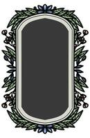frame the border with an arrangement of leaves and flowers vector