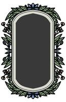 frame the border with an arrangement of leaves and flowers vector