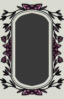 frame the border with an arrangement of leaves and flowers vector