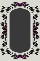 frame the border with an arrangement of leaves and flowers vector