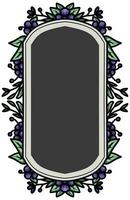 frame the border with an arrangement of leaves and flowers vector