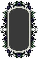 frame the border with an arrangement of leaves and flowers vector