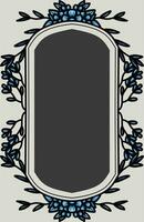 frame the border with an arrangement of leaves and flowers vector