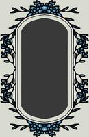 frame the border with an arrangement of leaves and flowers vector