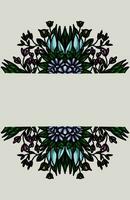 frame the border with an arrangement of leaves and flowers vector
