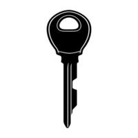 Car key Silhouette isolated on white background. Car Key Icon Symbol Sign Vector. vector