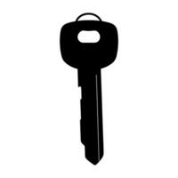 Car key Silhouette isolated on white background. Car Key Icon Symbol Sign Vector. vector