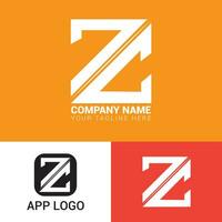 CZ zc letter design logo logotype icon concept with serif font and classic elegant style look vector