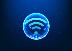 Technology for accessing Internet information via Wi-Fi It is the release of information through radio waves into electronic devices, such as smartphones. vector