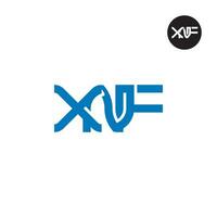 letra xnf monograma logo diseño vector