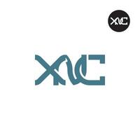 letra xnc monograma logo diseño vector