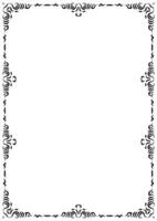 Classic ornate border and frame element. Vintage ornament. Decorative line for frame, page, template, poster, new year greeting card, invitation. photo