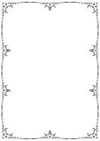 Classic ornate border and frame element. Vintage ornament. Decorative line for frame, page, template, poster, new year greeting card, invitation. photo