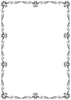 Classic ornate border and frame element. Vintage ornament. Decorative line for frame, page, template, poster, new year greeting card, invitation. photo