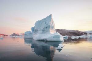 AI generated Iceberg in Greenland. AI Generated photo