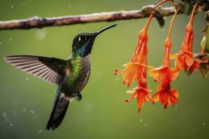 AI generated Hummingbird in Costa Rica. AI Generated. photo